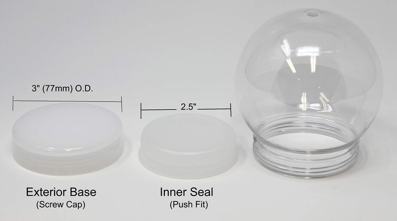 Creative Hobbies 5 Inch (130mm) DIY Snow Globe Water Globe - Clear Plastic with Screw Off Cap | Perfect for DIY Crafts and Customization - Image 4